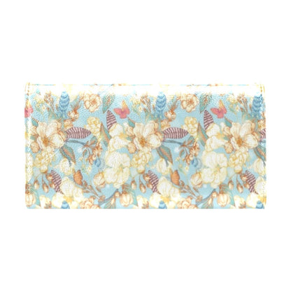 Summer Floral Print Design LKS302 Women's Trifold Wallet