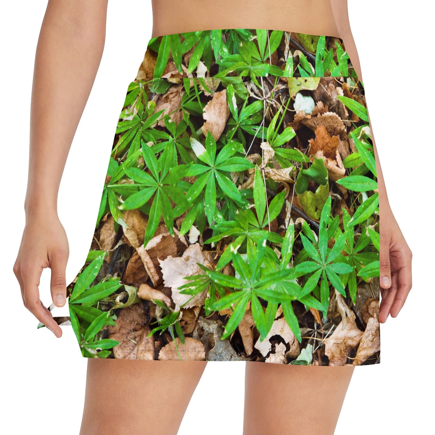 Camouflage Realistic Tree Fresh Print 17" Golf & Pickleball Skort with Pockets