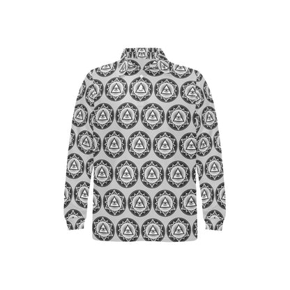 Third Eye Print Design LKS301 Long Sleeve Polo Shirt For Men's