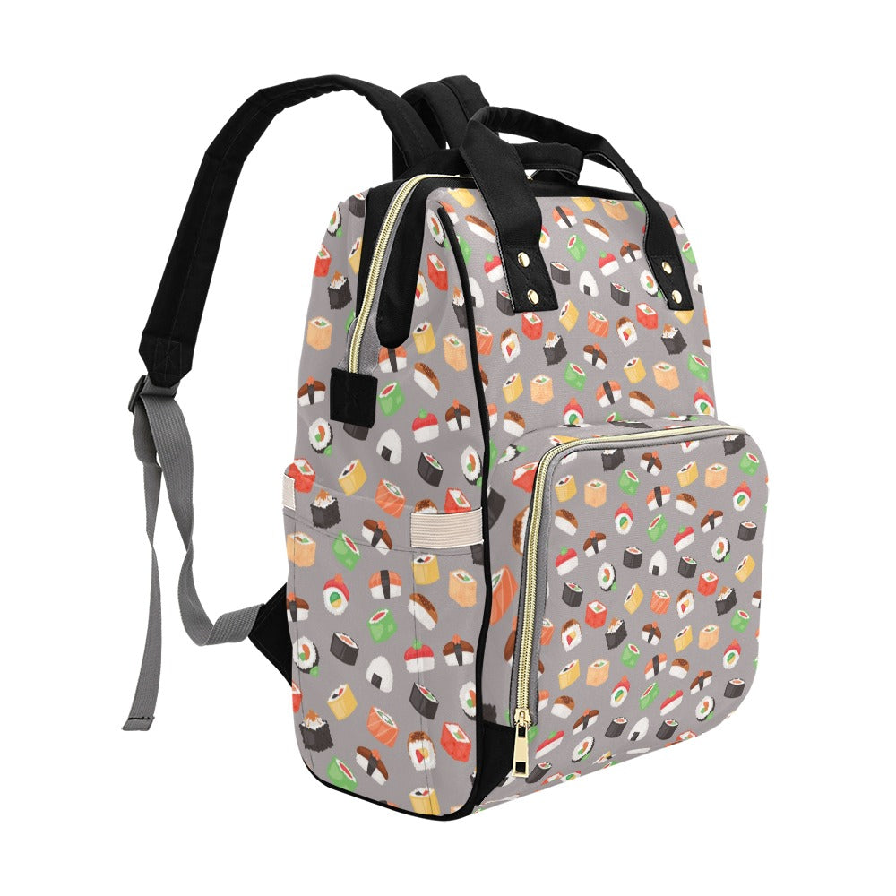 Sushi Print Design LKS307 Diaper Bag Backpack