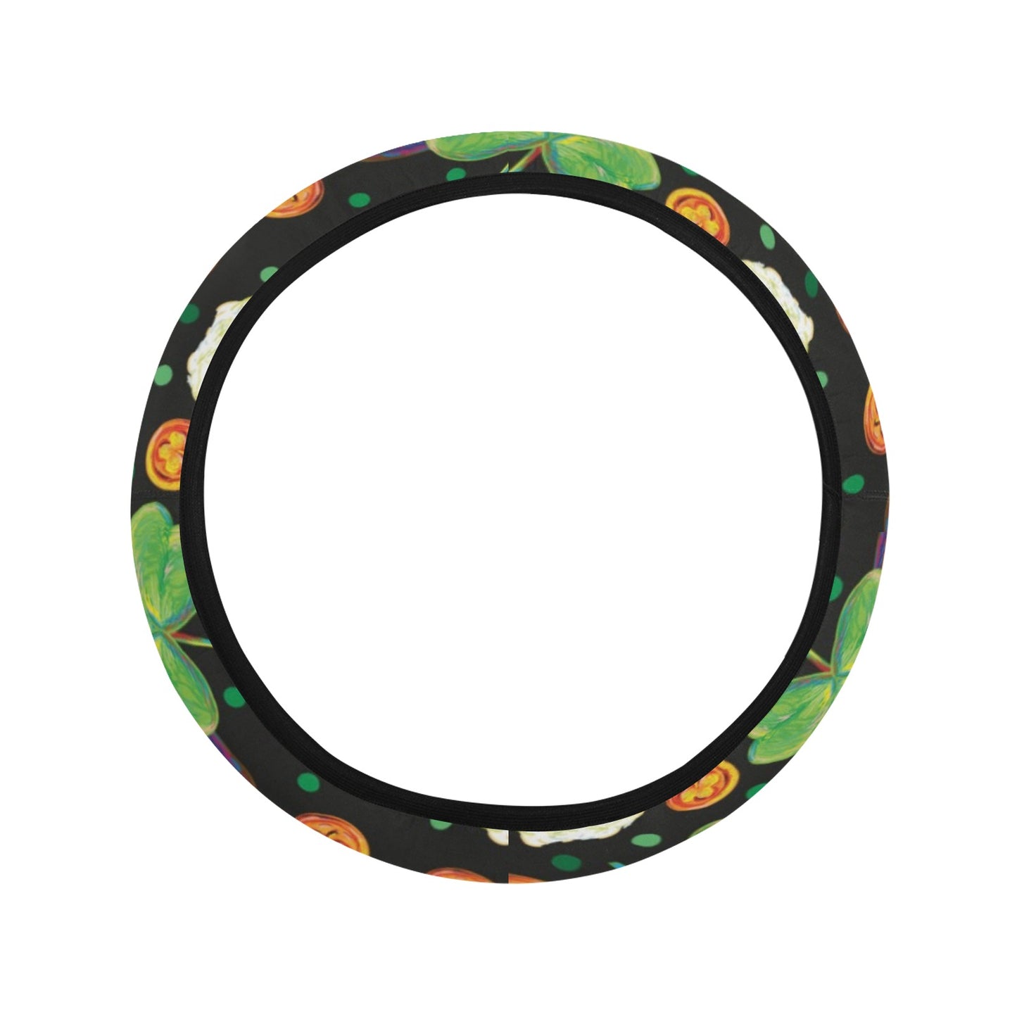 St Patricks Day Print Design LKS303 Steering Wheel Cover with Elastic Edge