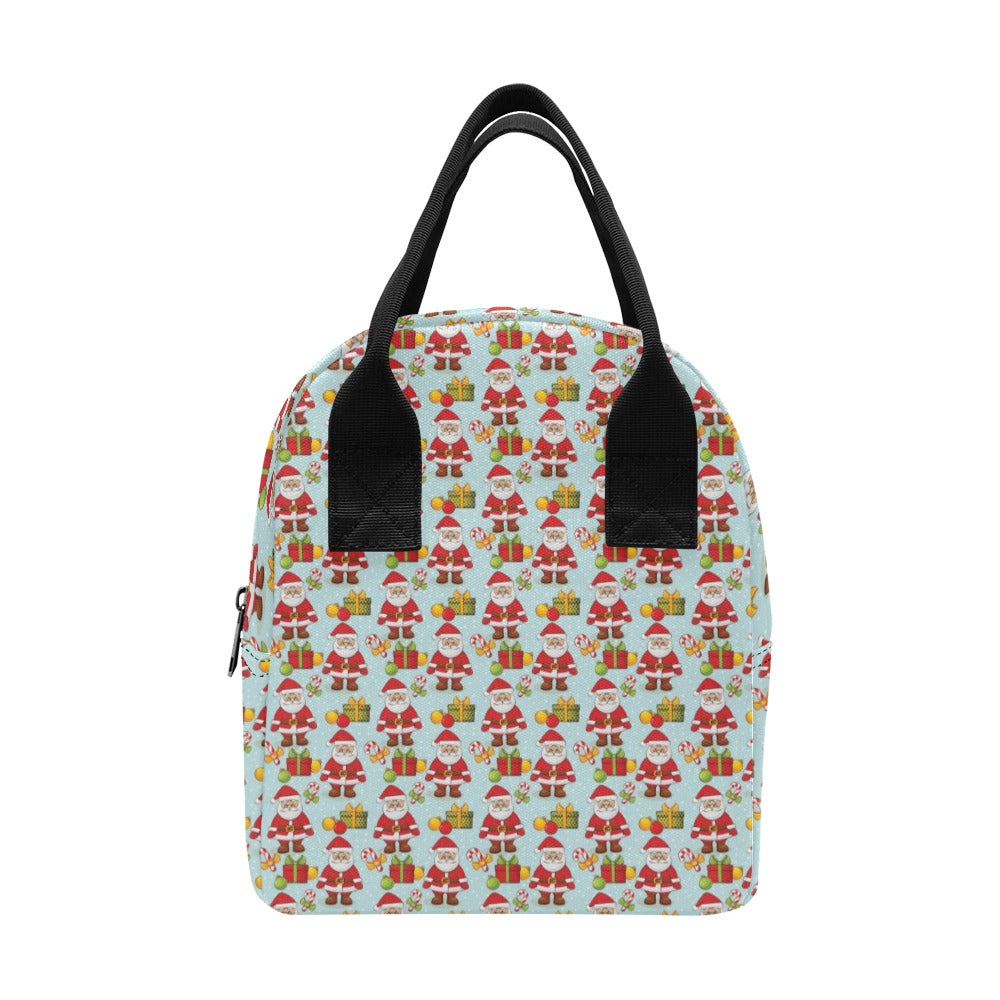 Santa Christmas Themed Print Design LKS303 Insulated Lunch Bag