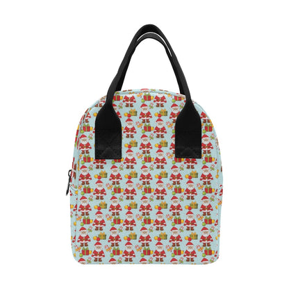 Santa Christmas Themed Print Design LKS303 Insulated Lunch Bag