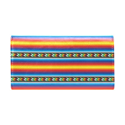 Mexican Blanket ZigZag Print Pattern Women's Trifold Wallet