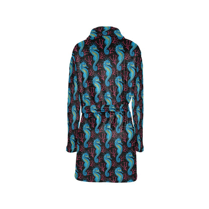 SeaHorse Print Design LKS401 Women's Fleece Robe