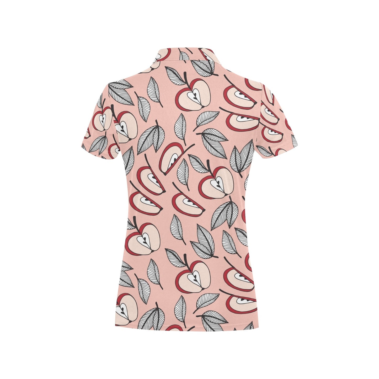 Apple Pattern Print Design AP04 Women's Polo Shirt