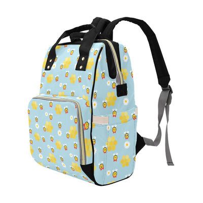 Bee Cute Print Design LKS304 Diaper Bag Backpack