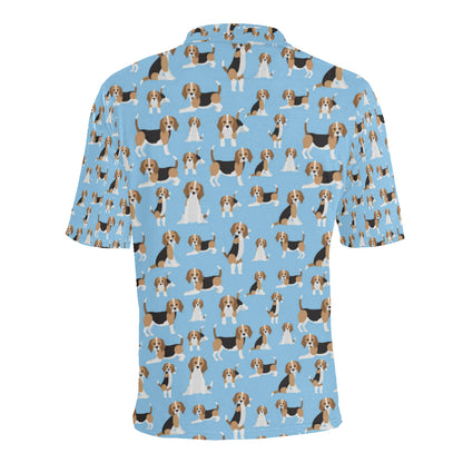 Beagle Pattern Print Design 03 Men Polo Shirt