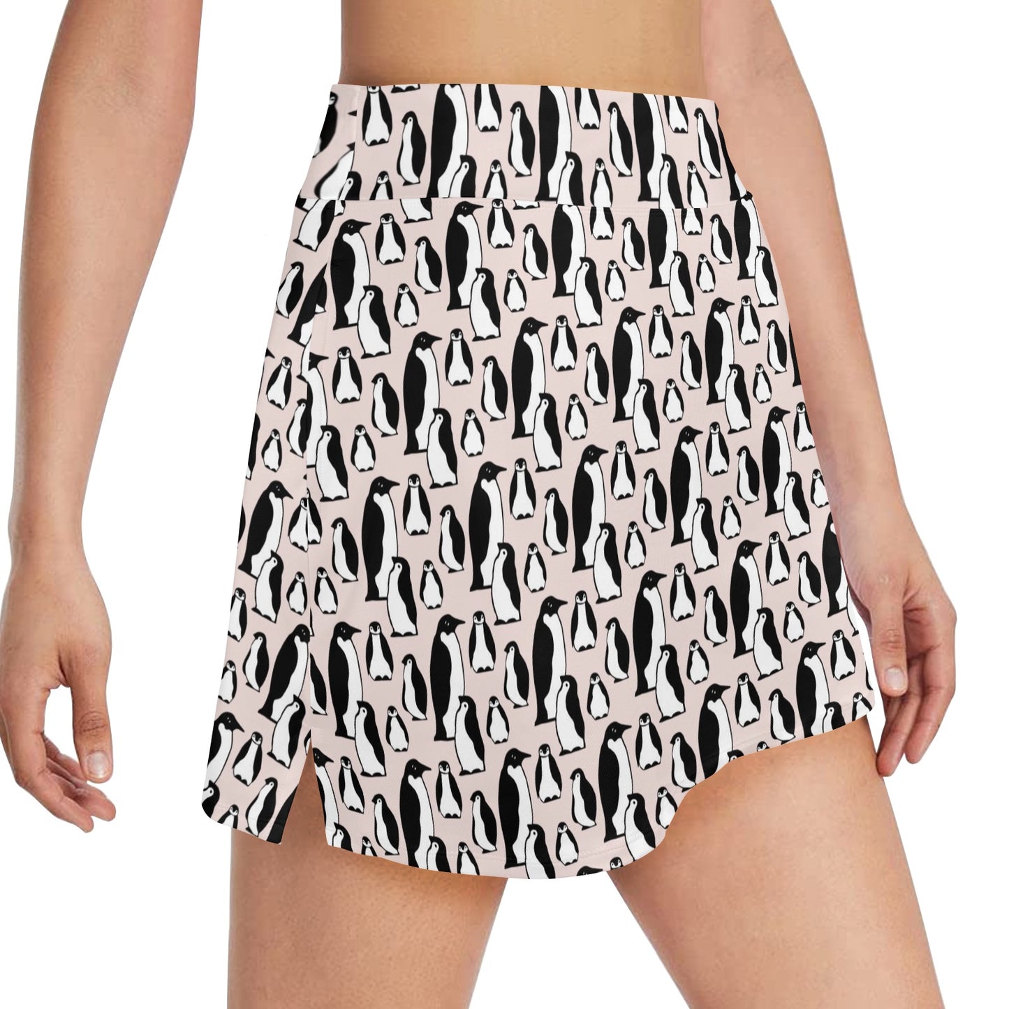 Penguin Themed 17" Golf & Pickleball Skort with Pockets