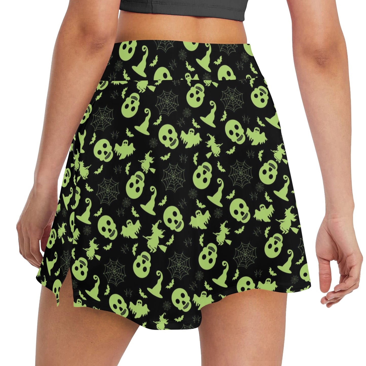 Witch Halloween Print Design LKS306 17" Golf & Pickleball Skort with Pockets