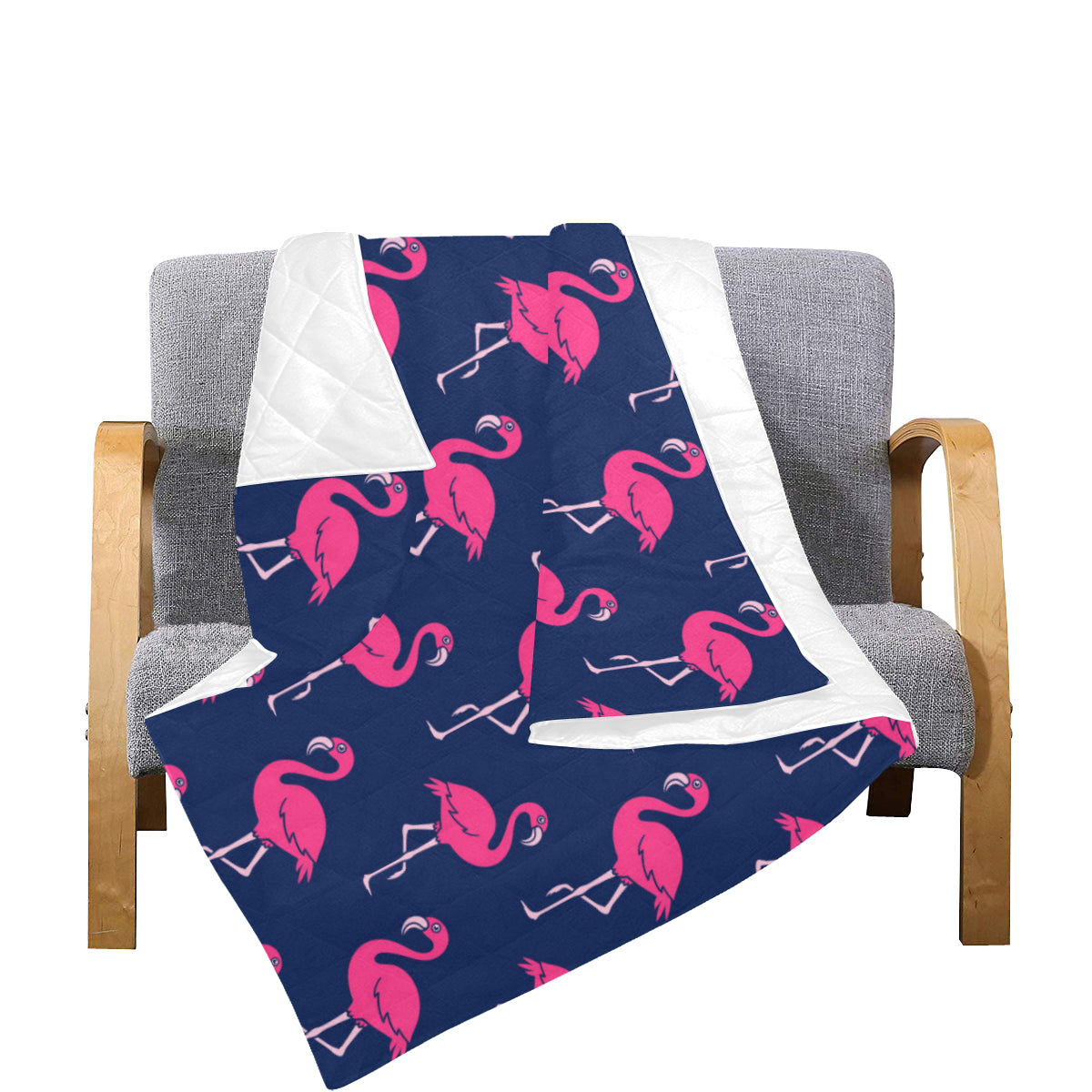 Pink Flamingo Pattern Premium Quilt