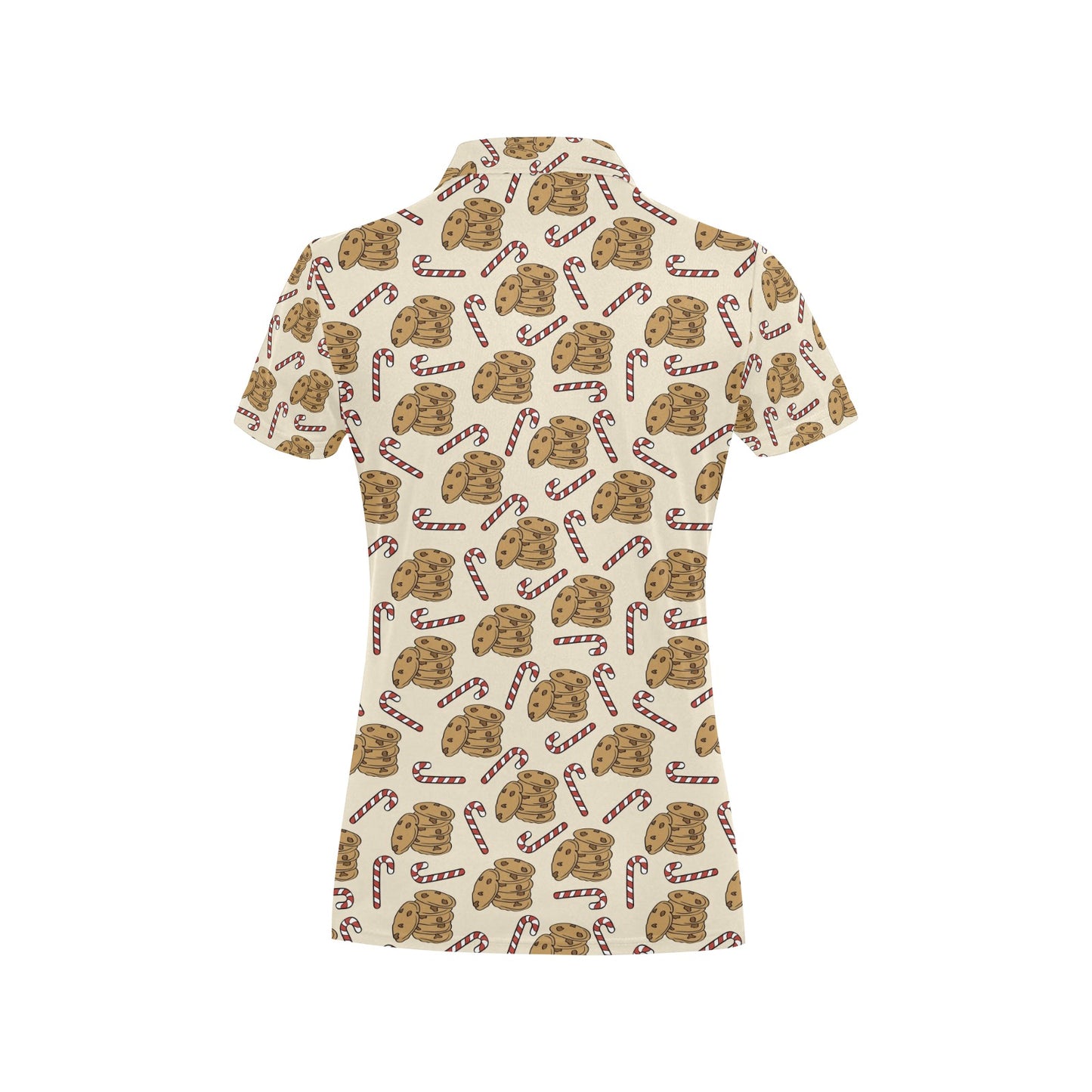 Cookie Pattern Print Design 04 Women's Polo Shirt
