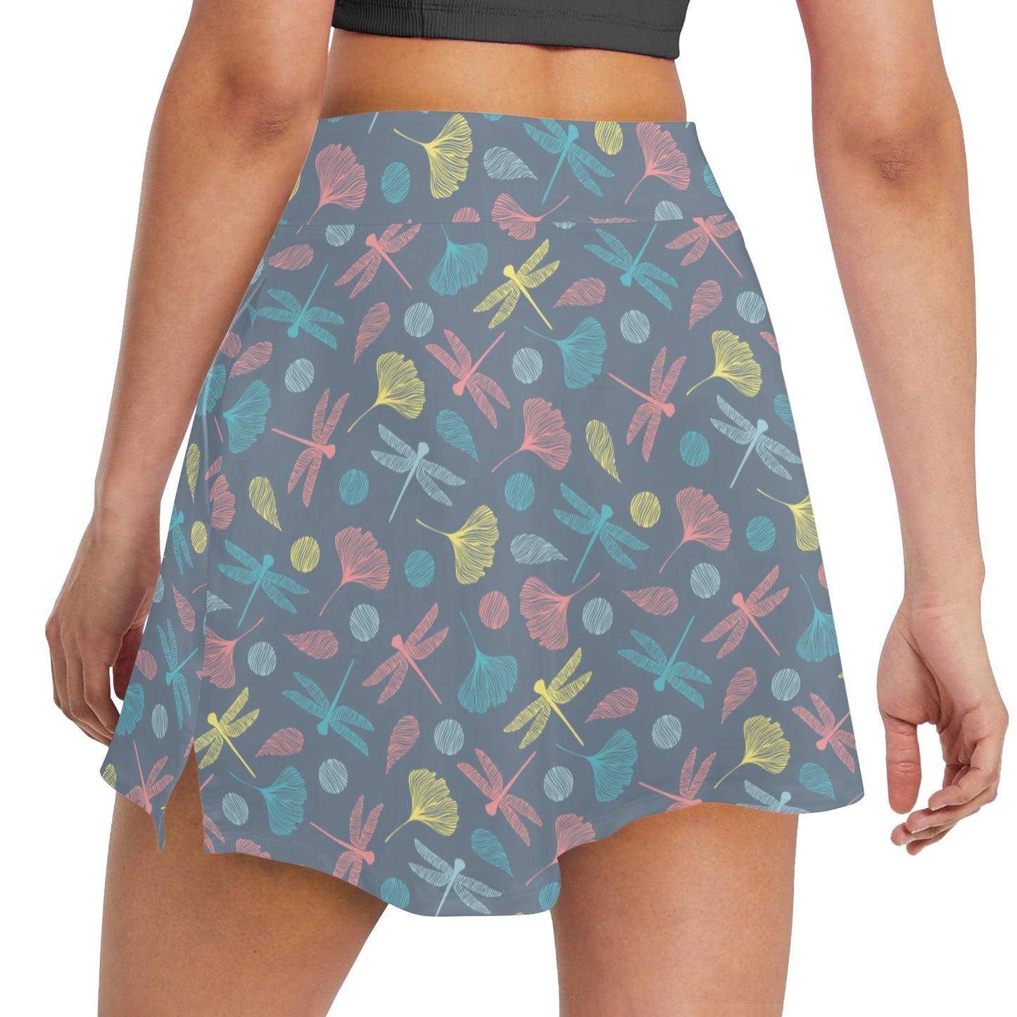 Dragonfly Print Design LKS403 17" Golf & Pickleball Skort with Pockets