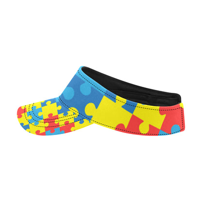 Autism Awareness Puzzles Design Print Unisex Sun Visor
