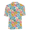 Donut Pattern Print Design DN01 Men Polo Shirt