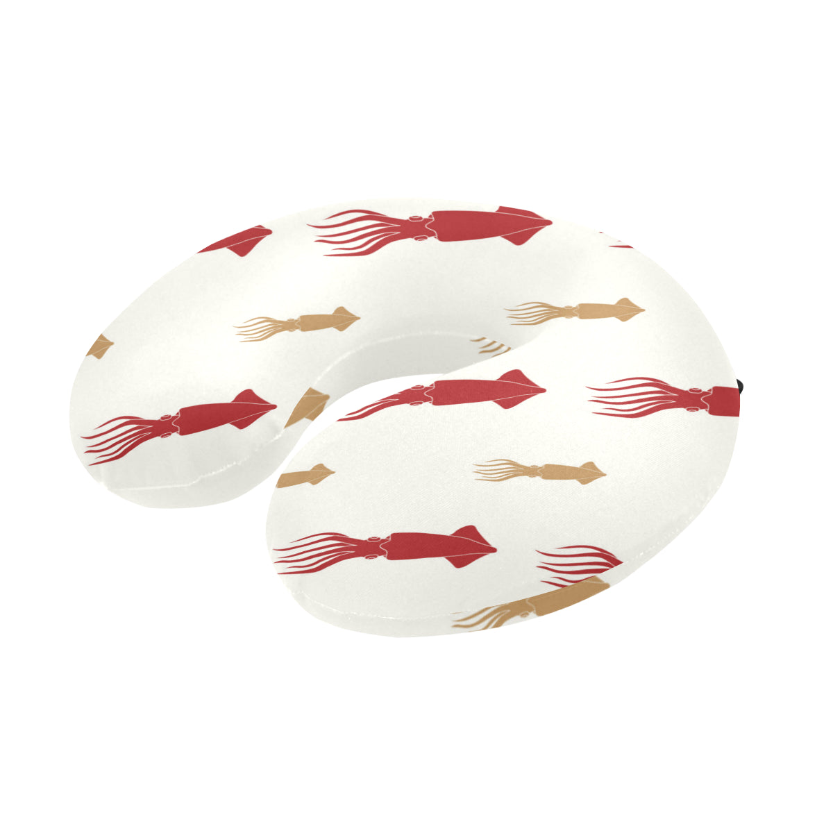 Giant Squid Pattern Print Design 01 U-Shaped Travel Neck Pillow