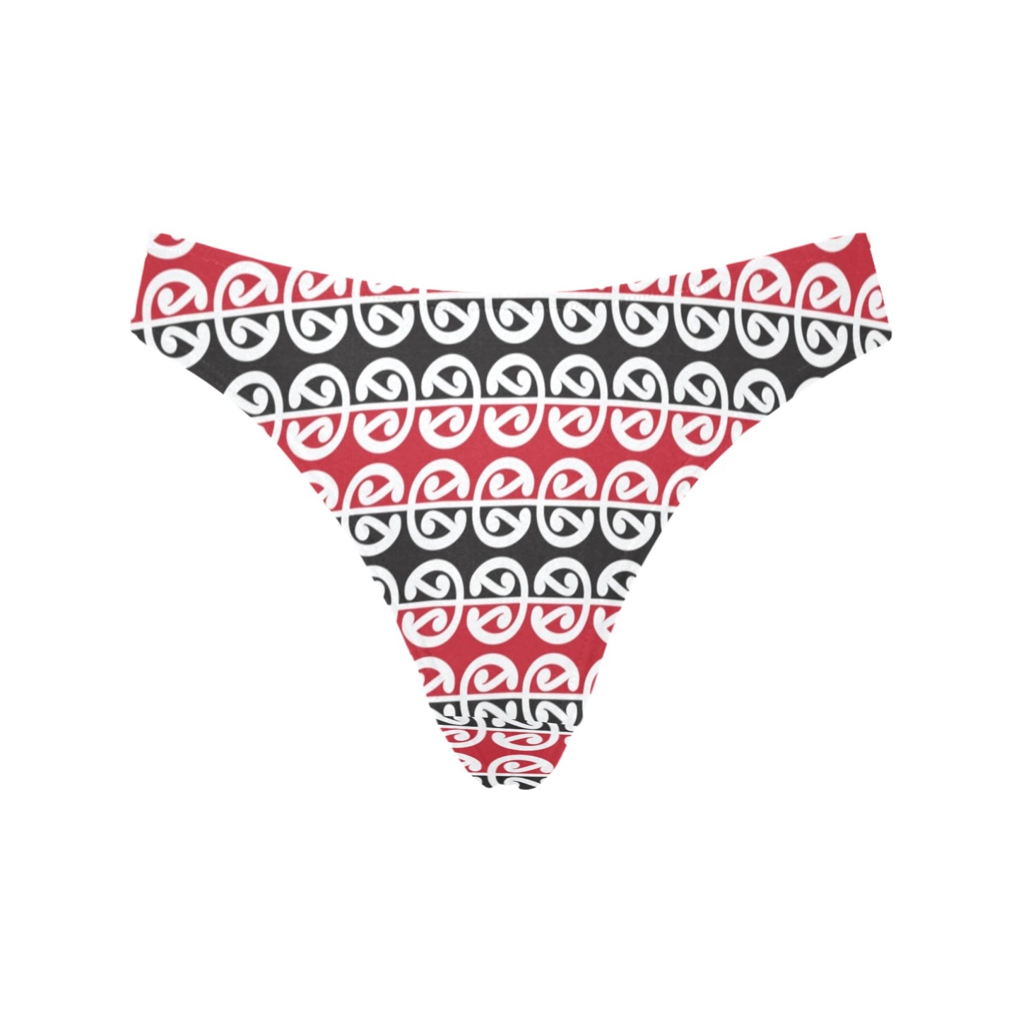 Maori Classic Themed Design Print Women's Thongs