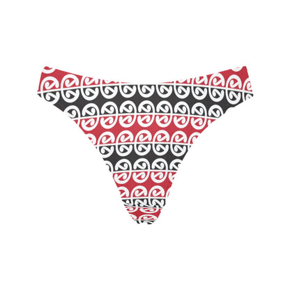 Maori Classic Themed Design Print Women's Thongs