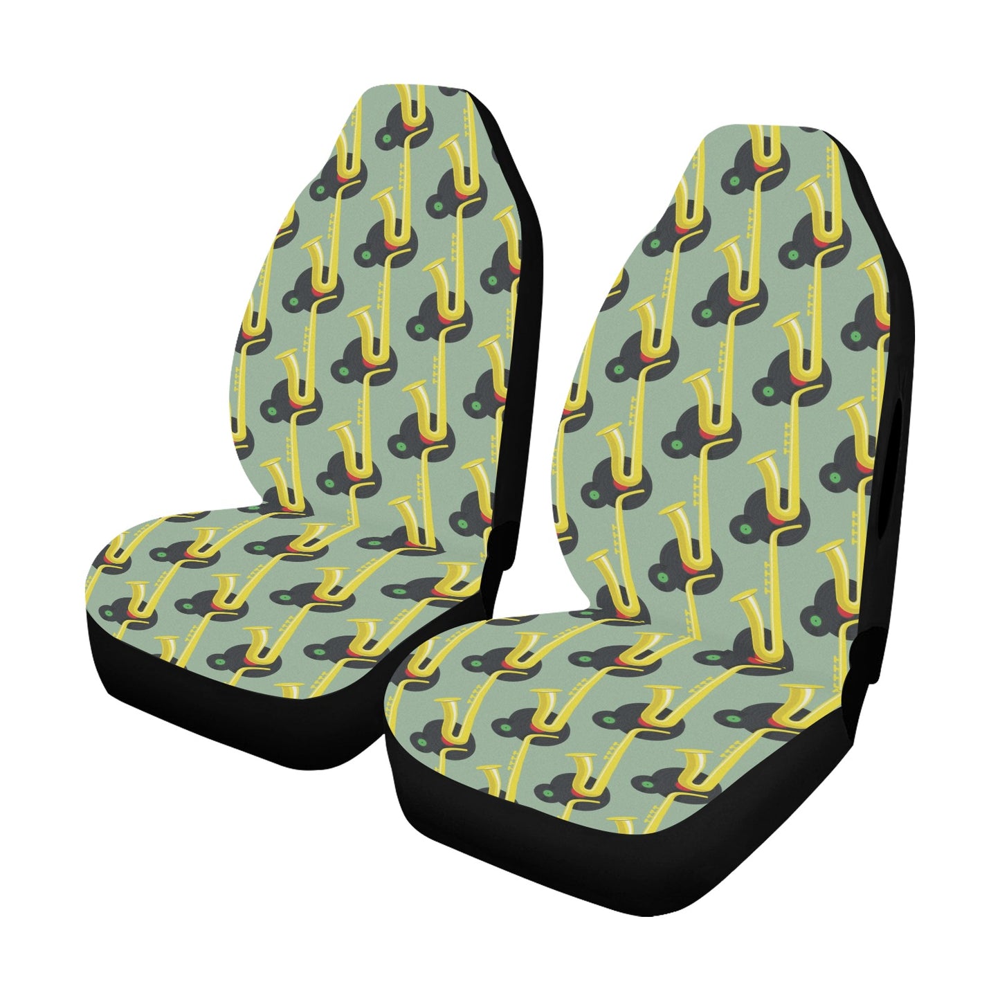 Saxophone Print Design LKS405 Car Seat Covers