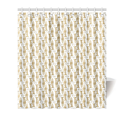 Trumpet with Music Note Print Shower Curtain