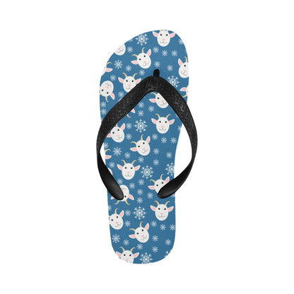 Goat Print Design LKS402 Flip Flops