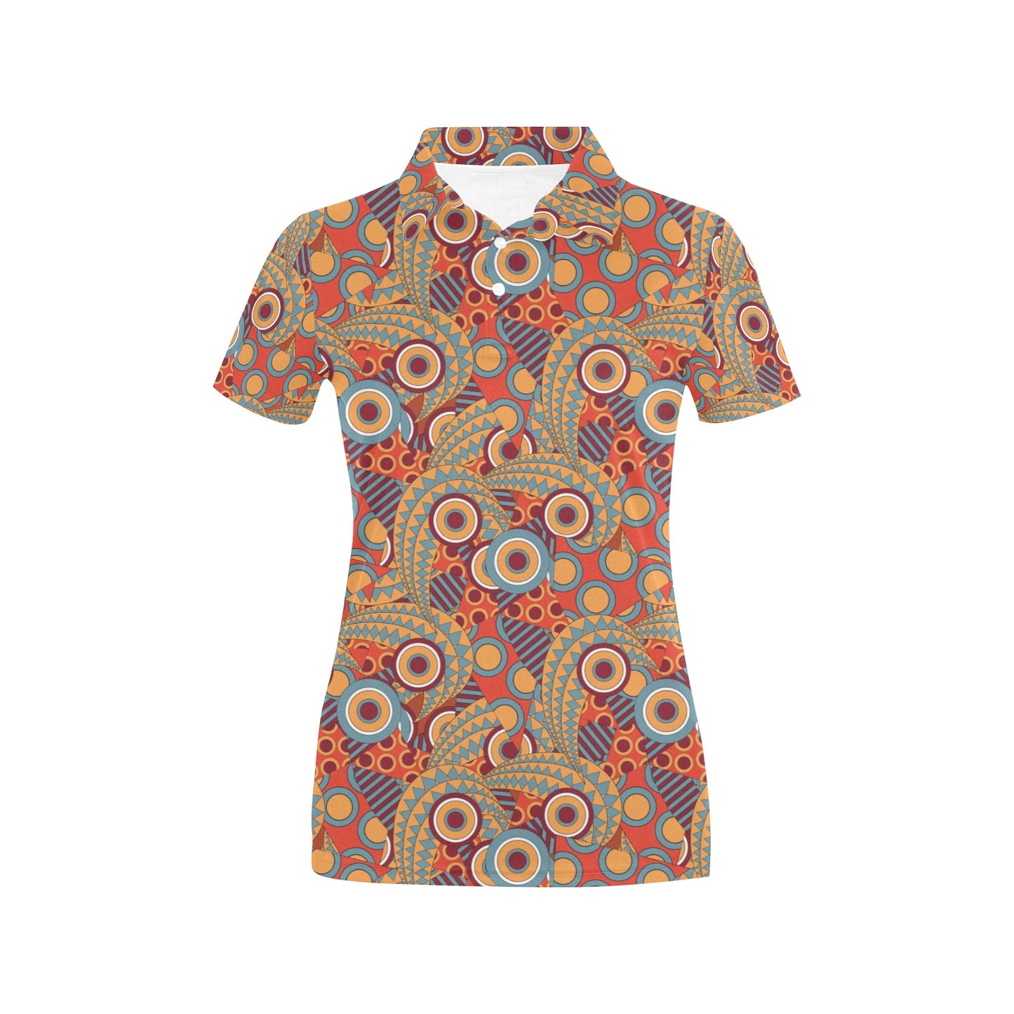 African Pattern Print Design 06 Women's Polo Shirt