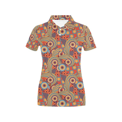 African Pattern Print Design 06 Women's Polo Shirt