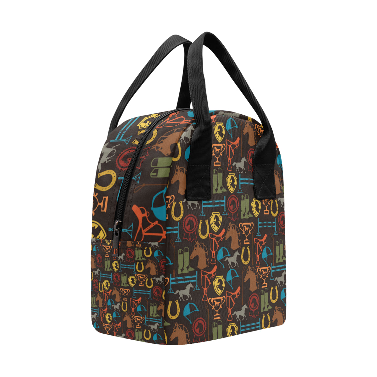 Equestrian Equipment Horse Colorful Insulated Lunch Bag