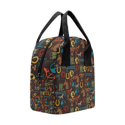 Equestrian Equipment Horse Colorful Insulated Lunch Bag