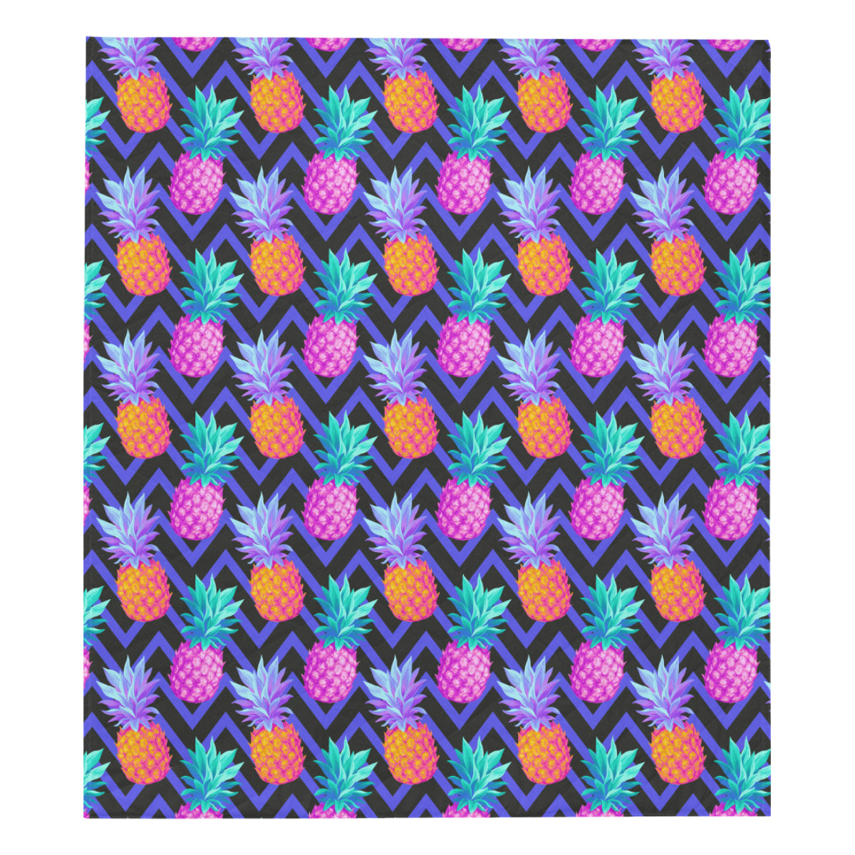 Pineapple Color Art Pattern Premium Quilt