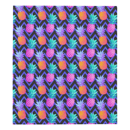 Pineapple Color Art Pattern Premium Quilt
