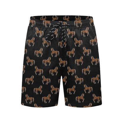 Horse Print Design LKS3010 Men's Swim Trunks Beach Shorts