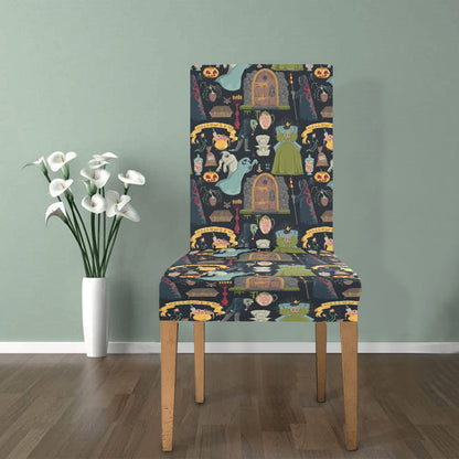 Creepy Halloween Print Design LKS304 Dining Chair Slipcover