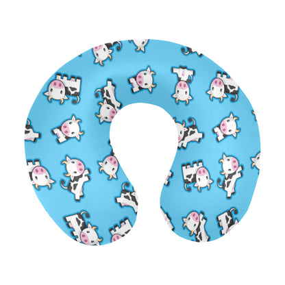 Cow Pattern Print Design 01 U-Shaped Travel Neck Pillow