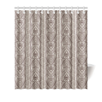Maori Pattern Print Design 04 Shower Curtain