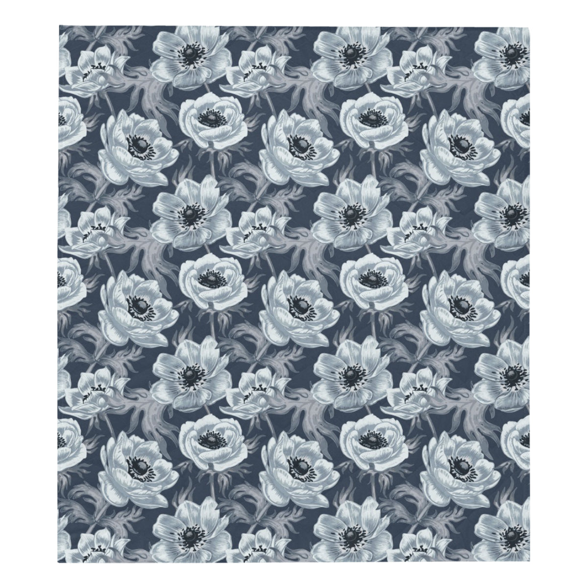 Anemone Pattern Print Design AM09 Premium Quilt