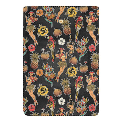 Hula Dancers Hawaiian Style Pattern Print Design 0 Women's Trifold Wallet