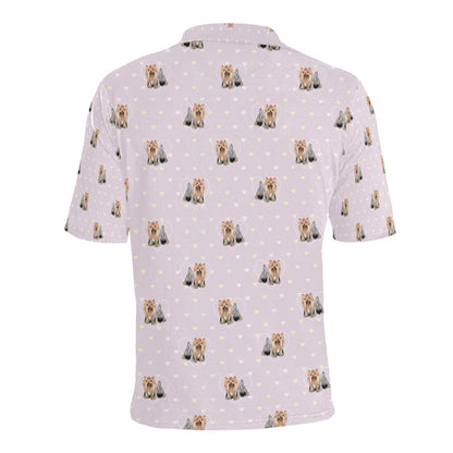 Yorkshire Terriers Print Design LKS302 Men Polo Shirt