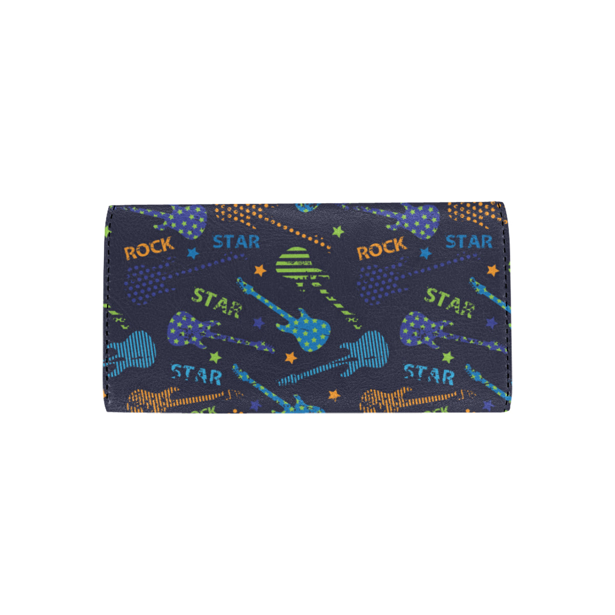 Rock and Roll Pattern Print Design A04 Women's Trifold Wallet
