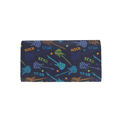 Rock and Roll Pattern Print Design A04 Women's Trifold Wallet