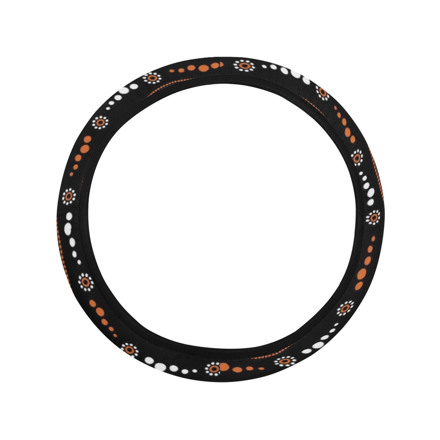 Aboriginal Print Design LKS404 Steering Wheel Cover with Elastic Edge