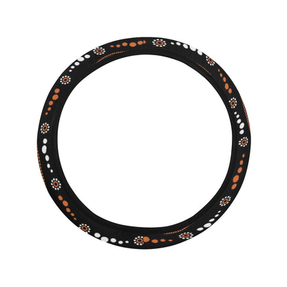 Aboriginal Print Design LKS404 Steering Wheel Cover with Elastic Edge