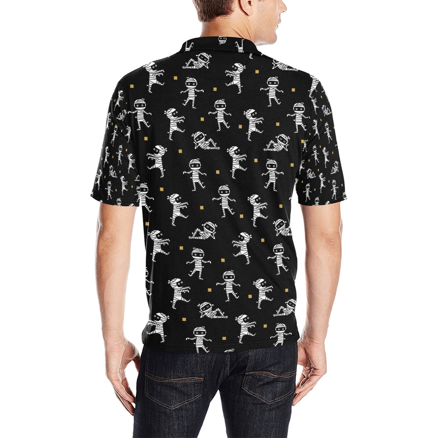 Mummy Cute Print Design LKS301 Men Polo Shirt
