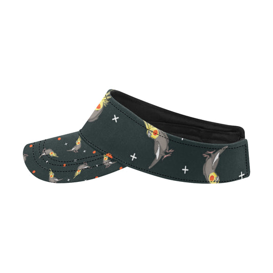 Cockatiel Pattern Print Design 02 Unisex Sun Visor