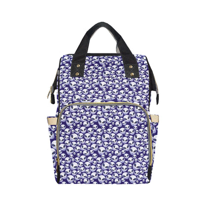 Alien Head Extraterrestrial Diaper Bag Backpack