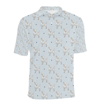 Poodle Pattern Print Design A05 Men Polo Shirt
