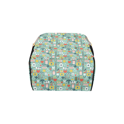 Medical Pattern Print Design 02 Diaper Bag Backpack