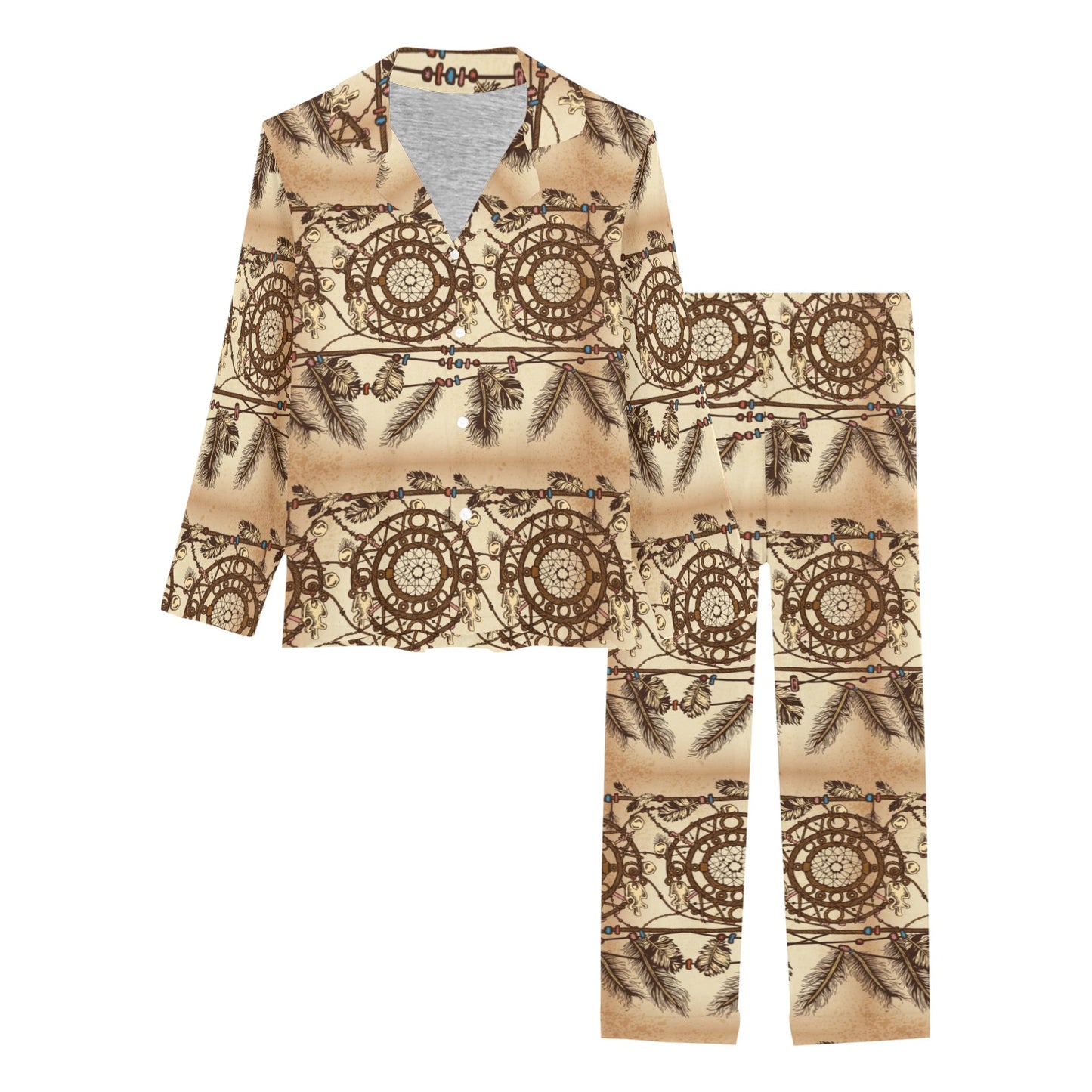 Dream catcher vintage native Women's Long Pajama Set