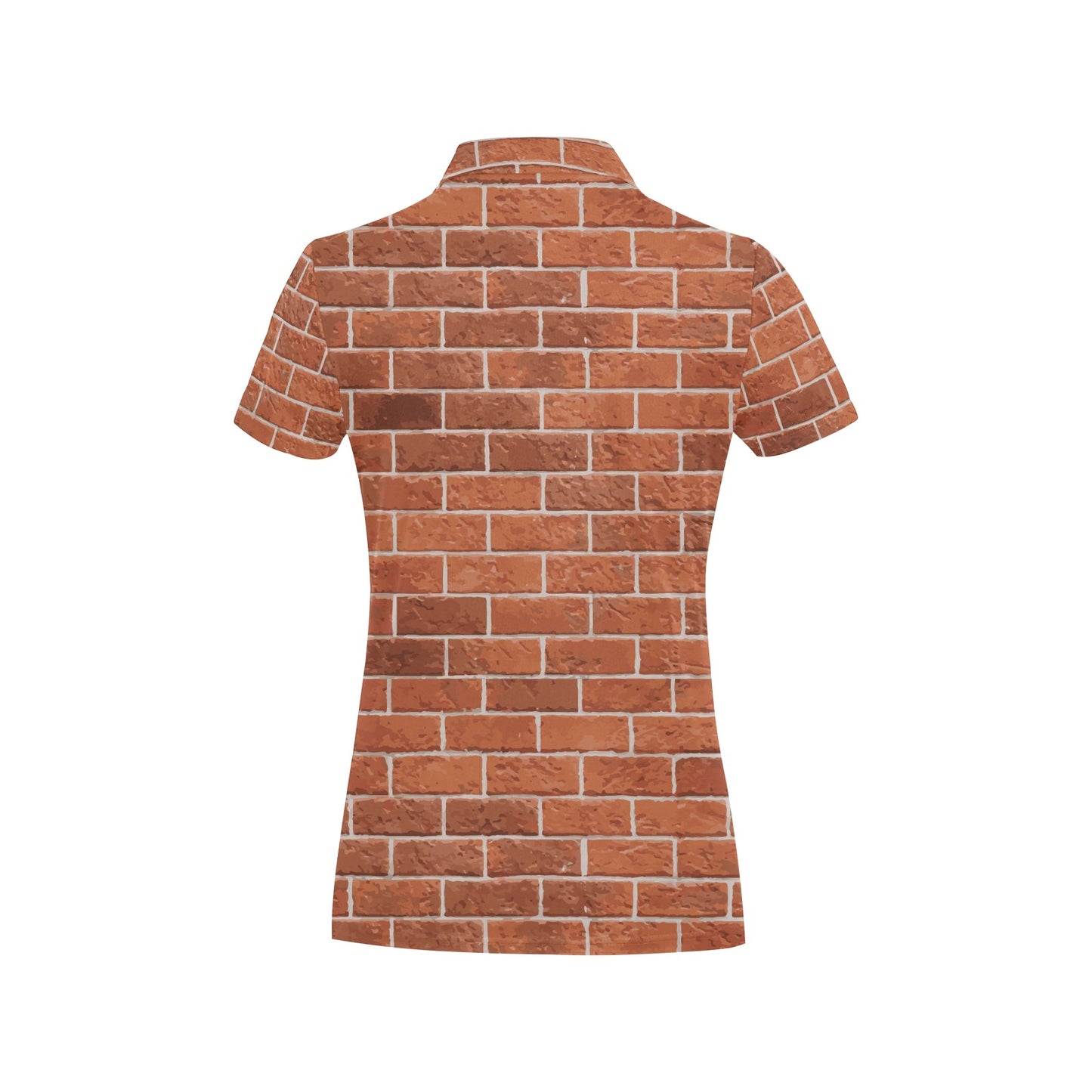 Brick Brown Pattern Print Design 02 Women's Polo Shirt