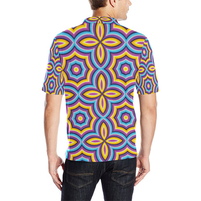 Optical illusion Pattern Print Design A03 Men Polo Shirt